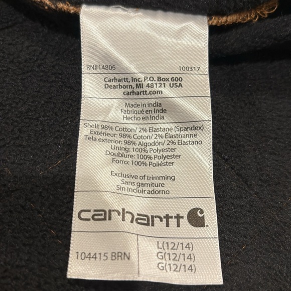 Carhartt women’s size large 12/14 canvas snap-front shirt jacket - Picture 10 of 13